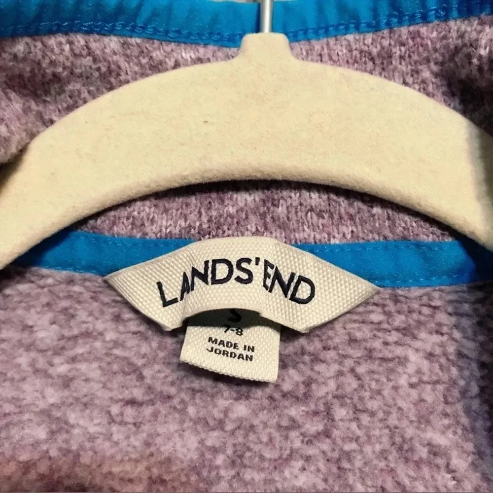 Lands End Half Zip Pullover Sweater Size Small 7-8